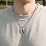 Personalisierte Chili Hufeisen Lucky Amulet Charm Halskette mit Namen Dainty Schmuck Geburtstag Jahrestag Urlaub Geschenk für ihn ihr