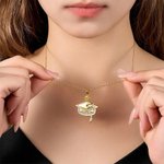 Personalized Dainty Graduation Cap Birthstone Necklace with Engraved Name and Year Graduation Birthday Gift for Graduates