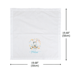 Personalized Wreath Easter Egg Cute Bunny Linen Napkin with Name Festive Table Decor Easter Gift for Family Friends