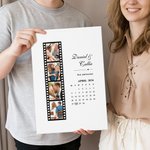 Personlig fotoplakat for par uten ramme Innrammet maleri med navn og tekst Hjemmedekorasjon Jubileumsbryllupsgave til par