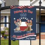 Personalised Cute Pet Tinplate Sheet Hanging Painting with 1-4 Pet Names Garden Decoration Birthday Gift for Pet Lover