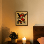 Personalized American Traditional Hearts Tattoo Flash Art Print with Name Birthday Anniversary Gift for Couples