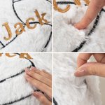 Personalized Embroideried Baseball Basketball Sport Balls Soft Throw Pillow with Name Home Decor Birthday Gift for Football Volleyball Soccer Player