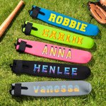 Personalised Ice Cream Rainbow Baseball Bat Cover with Hook and Loop Sports Essential Game Day Birthday Gift for Baseball Players