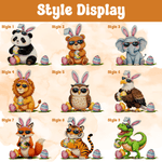 Personalized Don't Touch My Easter Eggs Animal Reusable Canvas Bag with Name Daily Use Easter Gift for Kids Women