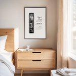 Personlig fotoplakat for par uten ramme Innrammet maleri med navn og tekst Hjemmedekorasjon Jubileumsbryllupsgave til par