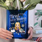 Personalized Cartoon Character Clear Book Vase with Name Mother's Day Birthday Gift for Women Book Lovers