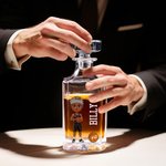Personalized Cartoon Basketball Character Whiskey Decanter with Name Bar Accessory Game Day Gift for Man Woman Sports Lover