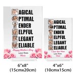 Targa in acrilico personalizzata con 1-6 foto, con nome e testo Regalo di compleanno per la festa della mamma e della nonna