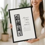 Personlig fotoplakat for par uten ramme Innrammet maleri med navn og tekst Hjemmedekorasjon Jubileumsbryllupsgave til par