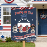 Personalised Cute Pet Tinplate Sheet Hanging Painting with 1-4 Pet Names Garden Decoration Birthday Gift for Pet Lover