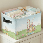 Personalised Cute Rabbit Easter Storage Basket with Name and Initial Daily Storage Easter Gift for Kids