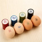 Personalized Name and Initial Safe Egg Stamp with Food Grade Ink and Box Birthday Gift for Family Farmer Breeder