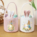 Cestino di Pasqua Peter Rabbit multicolore personalizzato con nome per uso quotidiano Regalo di Pasqua per bambini