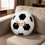 Personalized Embroideried Baseball Basketball Sport Balls Soft Throw Pillow with Name Home Decor Birthday Gift for Football Volleyball Soccer Player