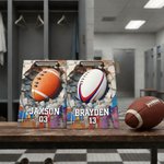 Personalised Ball Sport Design Clipboard with Low Profile Clip and Name Daily Use Birthday Gift for Coach Ball Sport Lover