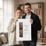 Personlig fotoplakat for par uten ramme Innrammet maleri med navn og tekst Hjemmedekorasjon Jubileumsbryllupsgave til par