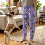 Personalized Pet Photos Paw Print Heart Sports Sweatpants with Drawstring and Name Birthday Anniversary Gift for Pet Owners Lovers
