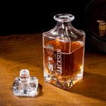 Personalized Cartoon Basketball Character Whiskey Decanter with Name Bar Accessory Game Day Gift for Man Woman Sports Lover