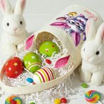 Personalised Cute Rabbit Easter Egg Bunny Ears Basket with Name Egg Hunting Party Easter Gift for Boys Girls