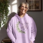Personalized Mom and Kids Hands Heart Birth Flower Multicolor Sweatshirt Hoodie with Names Mother's Day Memorial Day Gift for Mom Grandma