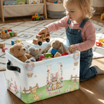 Personalised Cute Rabbit Easter Storage Basket with Name and Initial Daily Storage Easter Gift for Kids