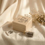 Personalised Angel Halo Photo Pet Fur Keepsake Bottle Wooden Magnetic Box Set with Name and Text Pet Loss Memorial Gift for Pet Owners