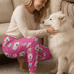 Personalized Pet Photos Paw Print Heart Sports Sweatpants with Drawstring and Name Birthday Anniversary Gift for Pet Owners Lovers