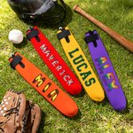 Personalised Ice Cream Rainbow Baseball Bat Cover with Hook and Loop Sports Essential Game Day Birthday Gift for Baseball Players