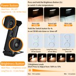 Personalized Cartoon Reading Character Adjustable Rotatable Rechargeable Clip LED Reading Lamp with Name Birthday Gift for Book Lovers Bookworms