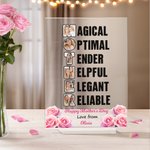 Targa in acrilico personalizzata con 1-6 foto, con nome e testo Regalo di compleanno per la festa della mamma e della nonna