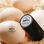 Personalized Name and Initial Safe Egg Stamp with Food Grade Ink and Box Birthday Gift for Family Farmer Breeder