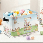 Personalised Cute Rabbit Easter Storage Basket with Name and Initial Daily Storage Easter Gift for Kids