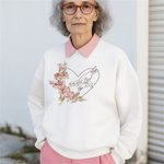 Personalized Mom and Kids Hands Heart Birth Flower Multicolor Sweatshirt Hoodie with Names Mother's Day Memorial Day Gift for Mom Grandma