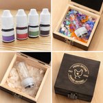 Personalisierter Stempel für Ostereier mit Osterhasen-Motiv und Wunschtext inklusive Tinte optional mit Holzbox Ostern Geschenk für Familie und Kinder