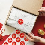 Etichette adesive impermeabili personalizzate di Cavallo in stile cinese con nome Decorazione regalo di cancelleria Regalo per il Capodanno lunare per i bambini e gli amici