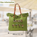 Henkilökohtainen Highland Cow Canvas Kangas Kangaskassi kanssa 1-8 nimet ja otsikko Travel Essentials Äitienpäivä lahja äidille isoäidille