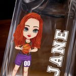 Personalised Ball Cartoon Character Whiskey Decanter with Name and Number Birthday Game Day Gift for Sport Lovers