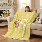 Couverture de Pâques personnalisée avec Nom et Initiales Cadeau de Douche de Pâques pour Enfants Nouveau-nés