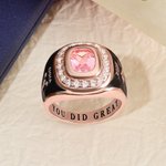 Personalized Birthstone Zodiac Mascot Sterling Silver Signet Ring with Engraved Text Anniversary Graduation Gift for High School University Graduates