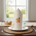 Personalized Cute Easter Bunny Carrot Linen Napkin with Name and Initial  Easter Spring Gift for Families Kids
