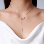 Personalised Minimalist Butterfly Necklace with Letter Dainty Jewellery Mother's Day Birthday Anniversary Party Gift for Women