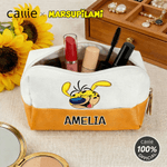 Personnalisé Cartoon Marsupilami Grande Capacité Sac de Maquillage avec Nom Voyage Accessoires Quotidien Cadeau d'Anniversaire pour Femme | Callie × Marsupilami®