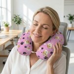 Oreiller de cou personnalisé en forme d'arête de poisson avec photo Cadeau d'anniversaire pour les amoureux des animaux de compagnie Cadeau d'anniversaire pour les employés de bureau