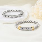 Personalised Delicate Heart Wings Bracelet with Name Meaningful Birthday Festival Gift for Kids Mom Grandma