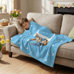 Couverture de Pâques personnalisée avec Nom et Initiales Cadeau de Douche de Pâques pour Enfants Nouveau-nés