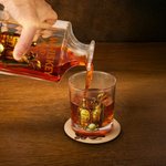 Henkilökohtainen Gold Golf Equipment Whiskey Decanter lasit lasit Coaster Set nimi Golf Club Syntymäpäivälahja Golf Lovers Whiskey Drinkersille