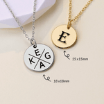 Personalised Round Initial Necklace Dainty Jewellery Mother's Day Birthday Gift for Mom Woman