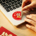 Etichette adesive impermeabili personalizzate di Cavallo in stile cinese con nome Decorazione regalo di cancelleria Regalo per il Capodanno lunare per i bambini e gli amici