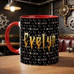 Personalised Punk Metal Rock Design 11 oz 15 oz Ceramic Mug with Name Daily Use Birthday Gift for Punk Rock Lovers